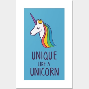 Unique Like A Unicorn Posters and Art